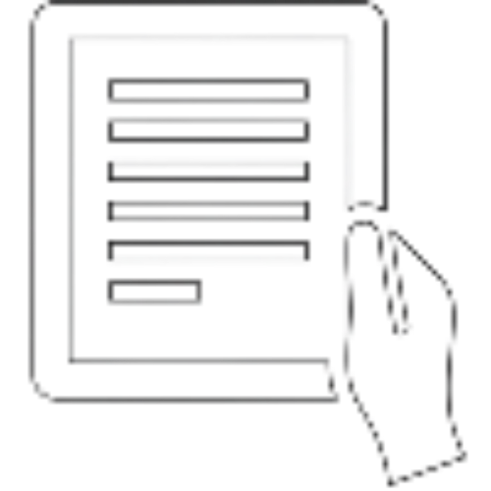 Outline of a document with a pen on a white background
